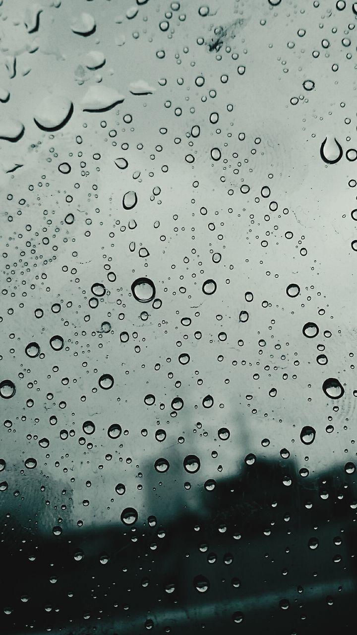 drop, window, backgrounds, full frame, water, wet, no people, raindrop, close-up, nature, indoors, day, sky, freshness