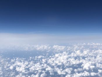 Aerial view of clouds in sky