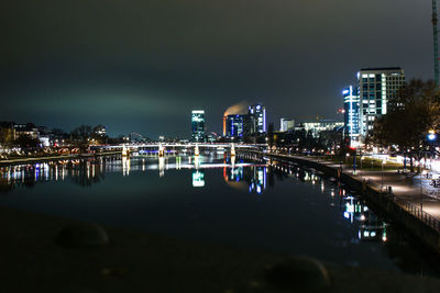 Illuminated city at night