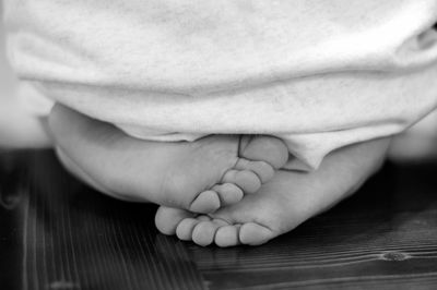 Close-up of baby's feet