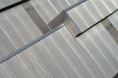 Low angle view of metal grate