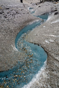 High angle view of beach