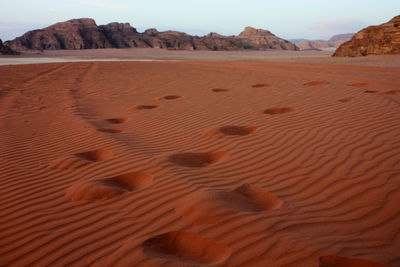 Rock formations in desert