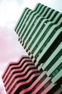 Low angle view of modern building against sky