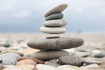 Stack of stones on beach