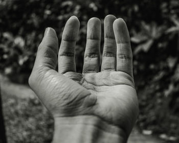 Close-up of human hand