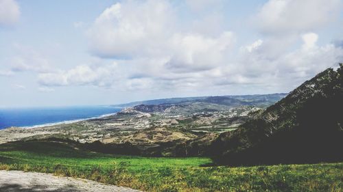 Scenic view of landscape against sky