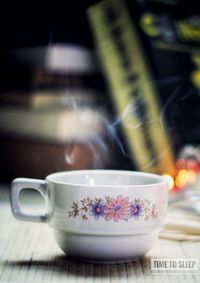 Close-up of coffee cup on table