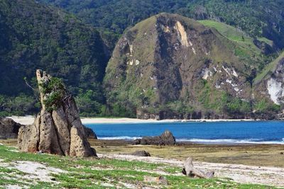 Scenic view of rock formations