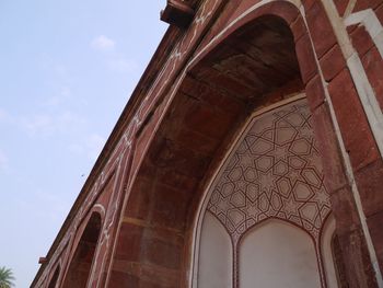 Low angle view of historic building against sky