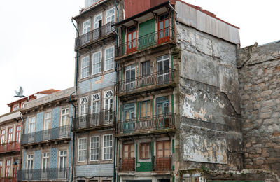 Low angle view of old building against sky