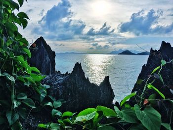 Scenic view of sea against sky