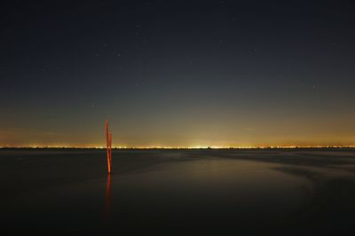 Scenic view of landscape at night