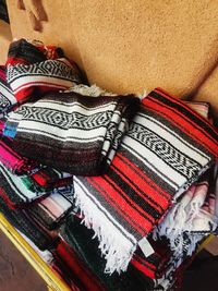 Close-up of clothes for sale