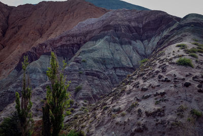 Scenic view of mountain range against sky