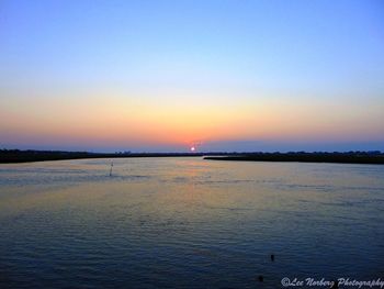 View of sea at sunset