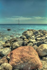 Scenic view of sea against sky