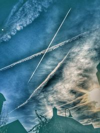 Vapor trail in sky