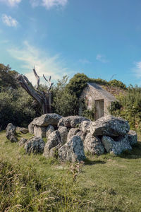 Dolmen site on jersey channel islands