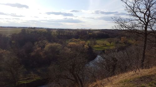 Scenic view of land against sky