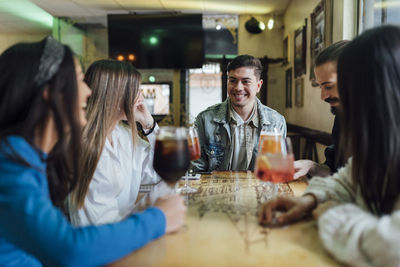 Group of people in restaurant