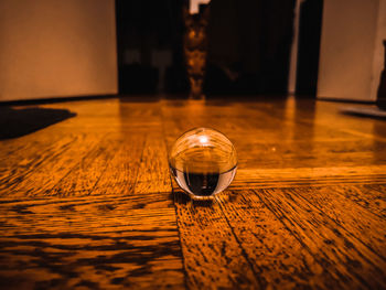 Close-up of glass on table