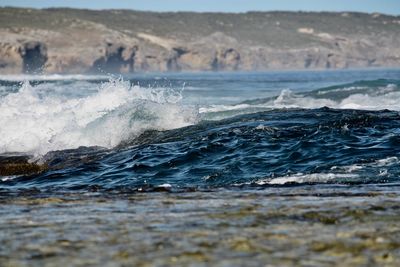 Scenic view of sea waves