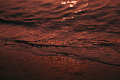 Full frame shot of sea during sunset
