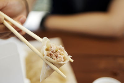 Close-up of sushi on plate