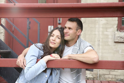 Young couple smiling