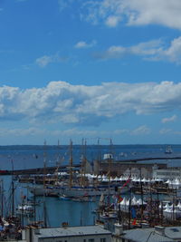 Boats in harbor