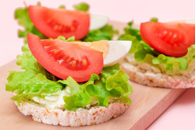 Close-up of food on table