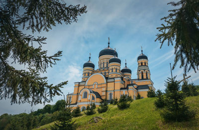 Beautiful outdoors view to hancu monastery, a traditional christian orthodox church located