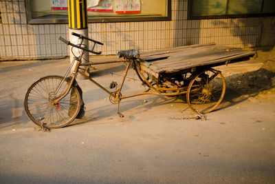 Train parked at roadside