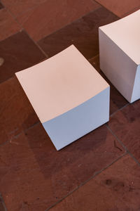 Close-up of paper on table