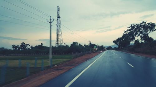 Country road at sunset