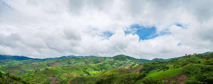 Panoramic view of landscape against sky