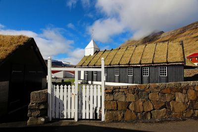 Panoramic view of buildings against sky