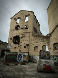 Low angle view of built structure against the sky