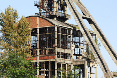 Low angle view of old building against sky