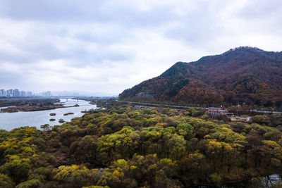 Scenic view of river against sky