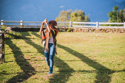 Women standing on ground