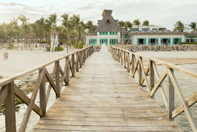 View of empty beach against sky