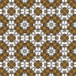 High angle view of patterned glass on tiled floor