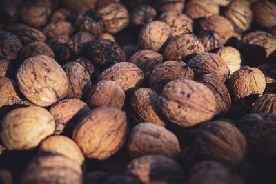 Full frame shot of walnuts 