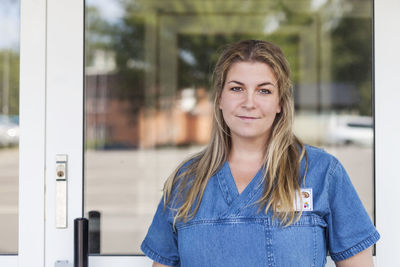 Portrait of young woman