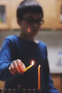 Woman holding candle