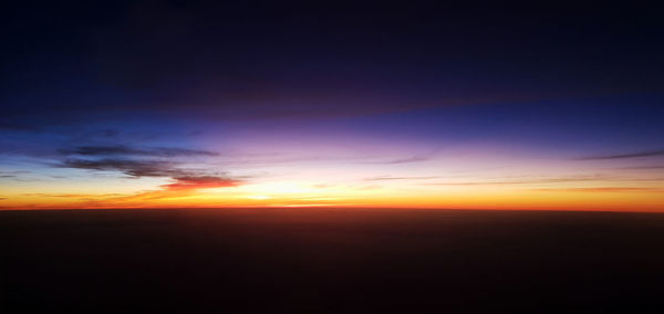 Scenic view of dramatic sky during sunset