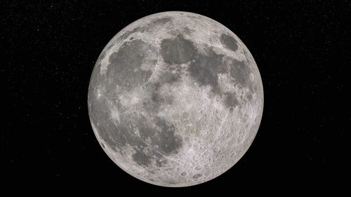 Close-up of moon against sky at night