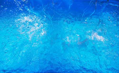 High angle view of bubbles in swimming pool